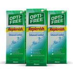  Alcon Opti-Free Replenish Multi-Purpose Disinfecting Solution 300ml x 3 Bottles
