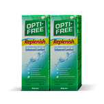  Alcon Opti-Free Replenish Multi-Purpose Disinfecting Solution 300ml x 2 Bottles + Tester 60ml